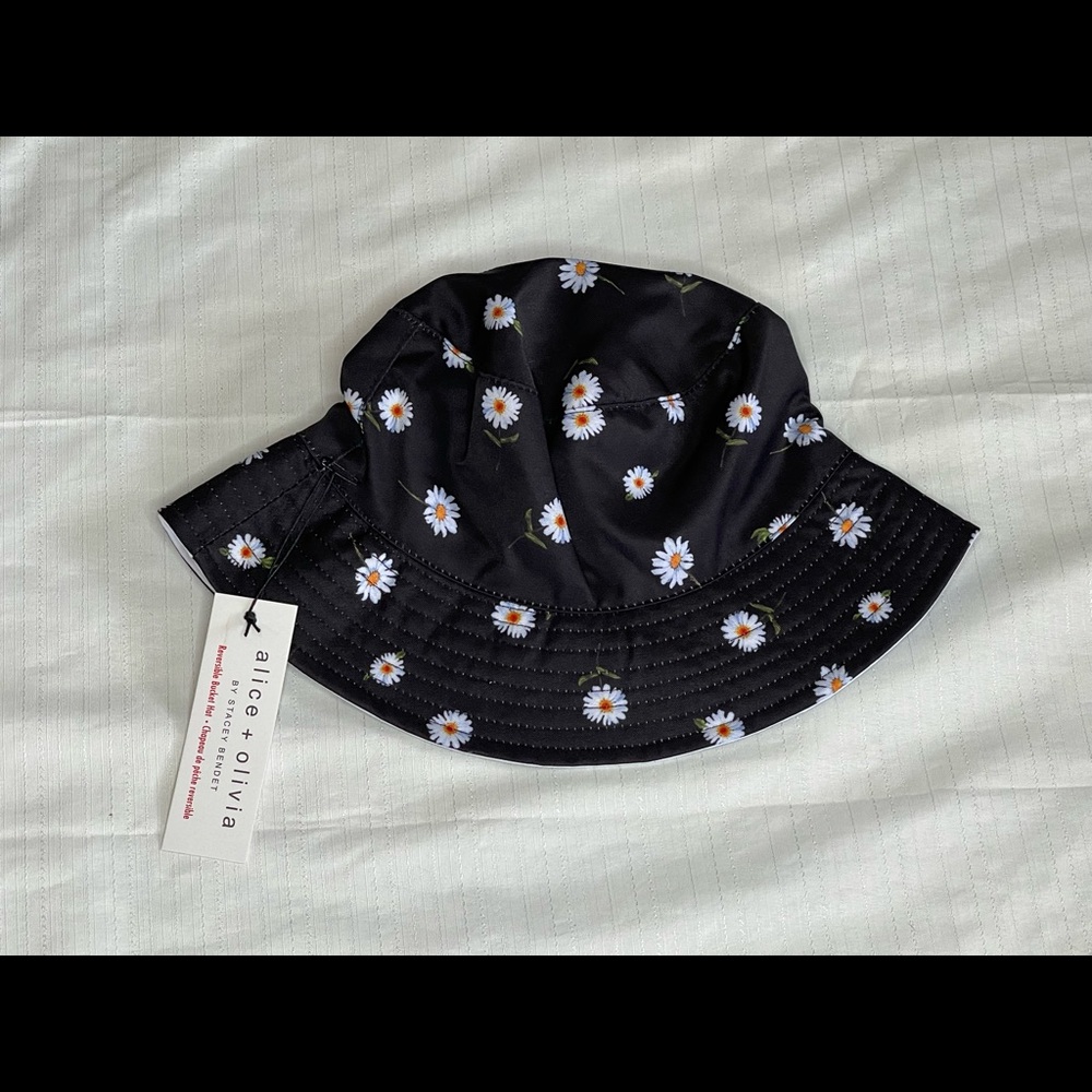 Alice + Olivia reversible bucket hat.